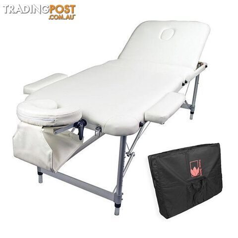 75Cm Aluminium Portable Massage Table White - Unbranded - 9352338002333