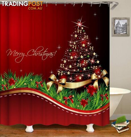 Merry Christmas Tree Shower Curtain - Curtain - 7427045996960