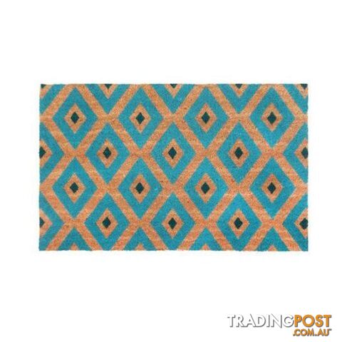 Kimberley Blue Pvc Backed Coir Door Mat - Unbranded - 8901304506170