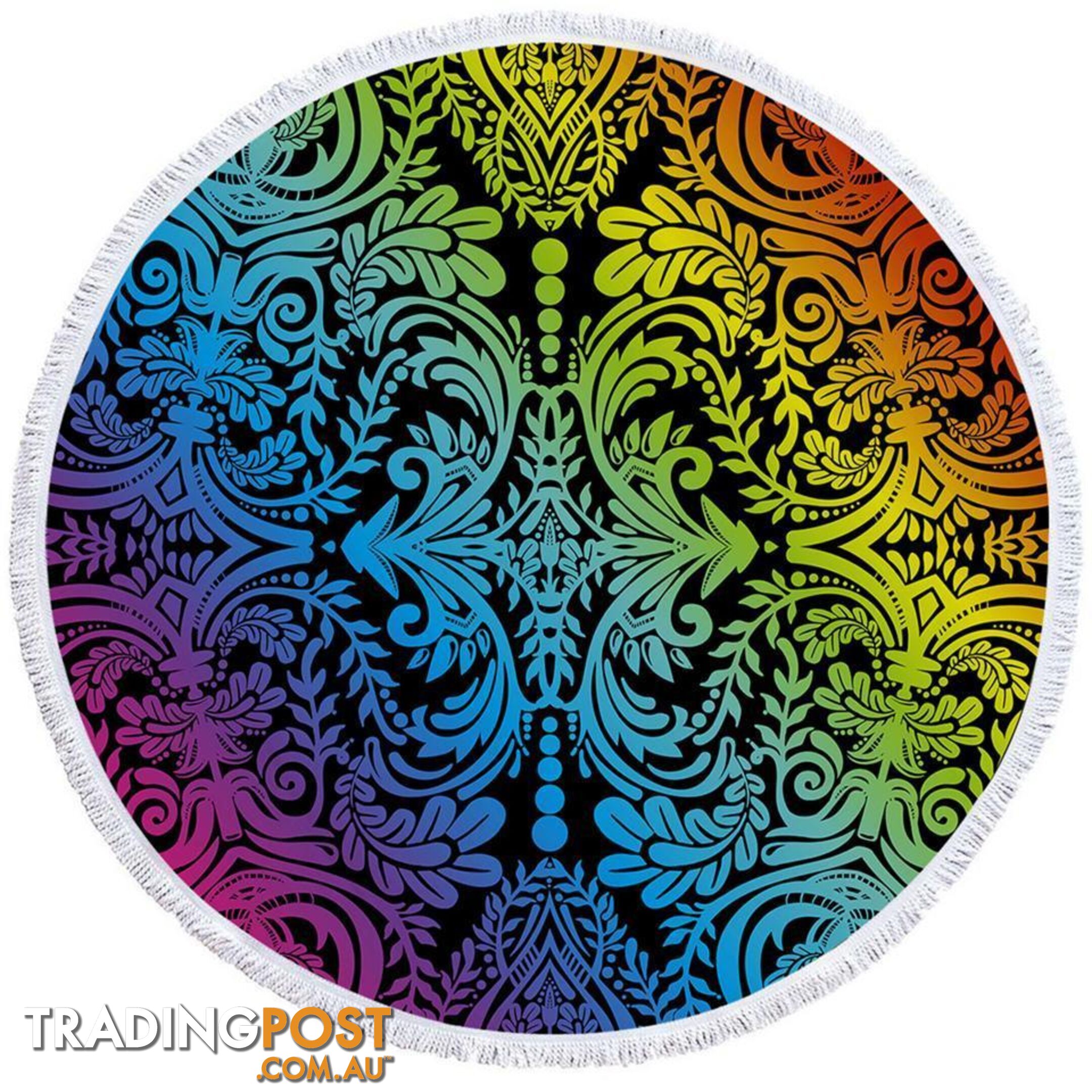 Colorful Oriental Ornaments Beach Towel - Towel - 7427046319140