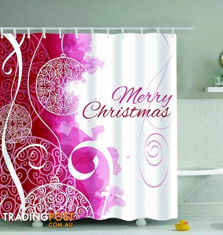 Elegant Merry Christmas Shower Curtain - Curtain - 7427046021340