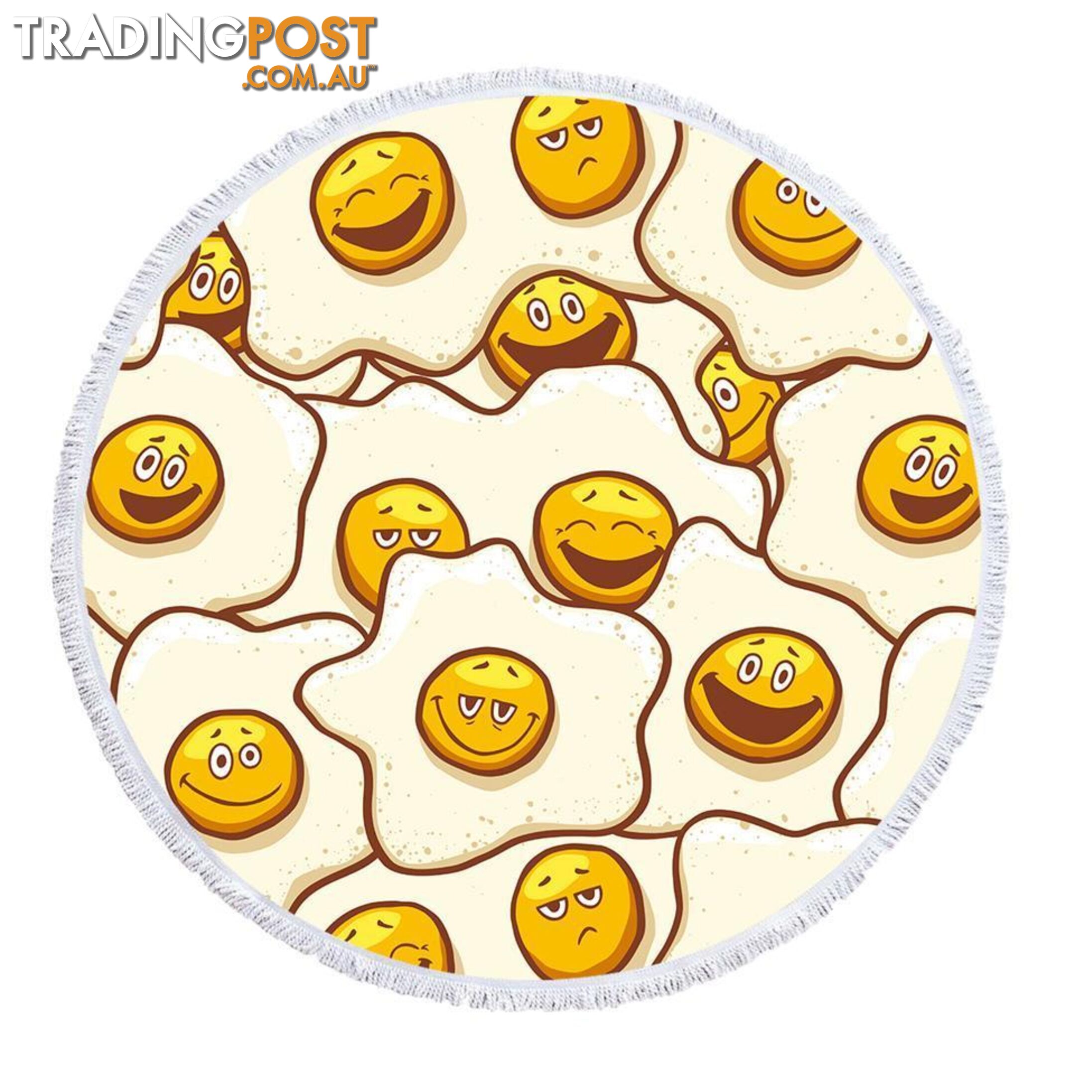 Funny Emoji Eggs Beach Towel - Towel - 7427046330671