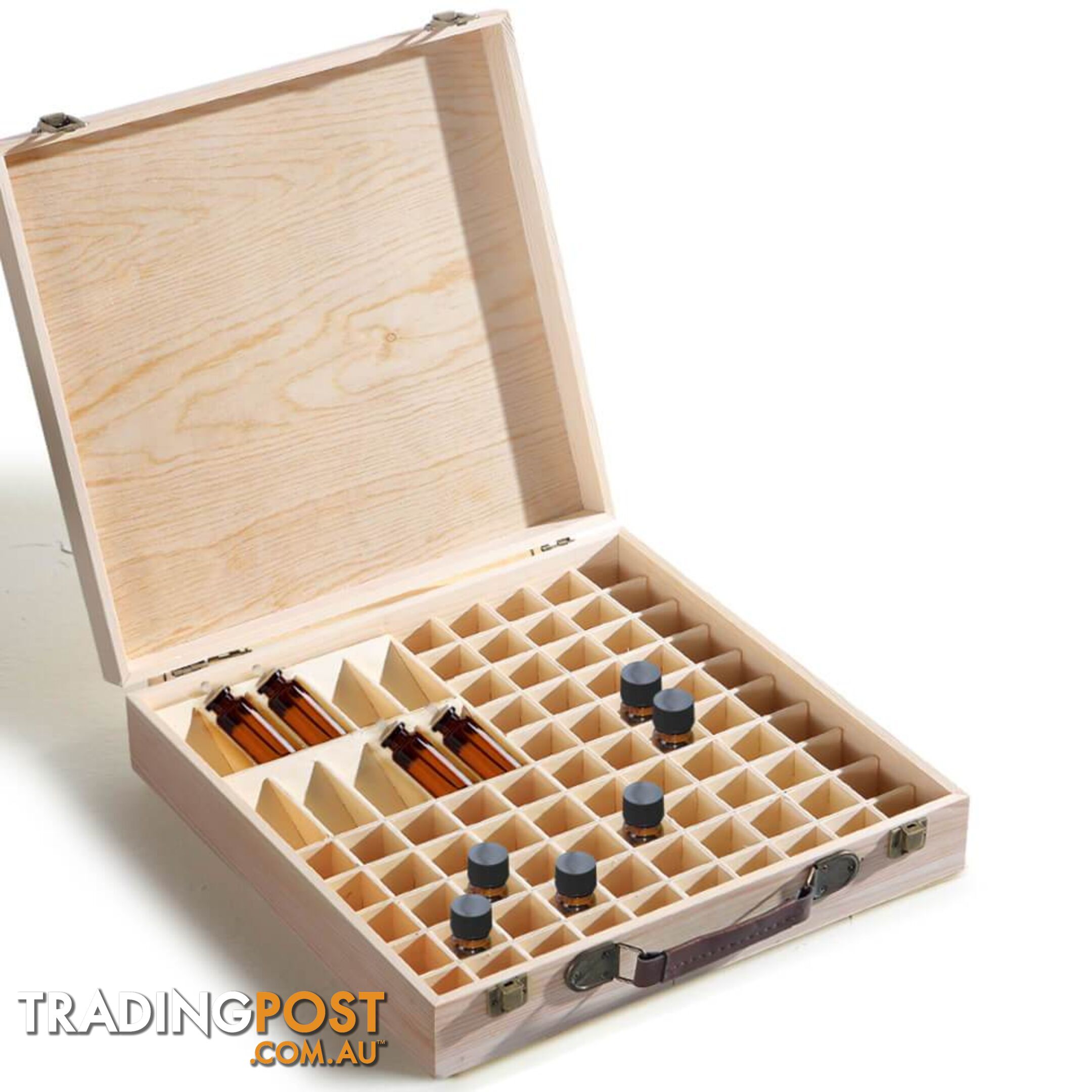 Essential Oil Storage Box Wooden 85 Slots Aromatherapy Container Organiser Case - Unbranded - 787976597856