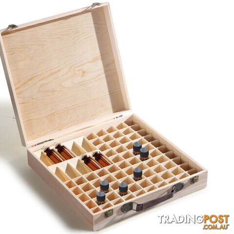 Essential Oil Storage Box Wooden 85 Slots Aromatherapy Container Organiser Case - Unbranded - 787976597856