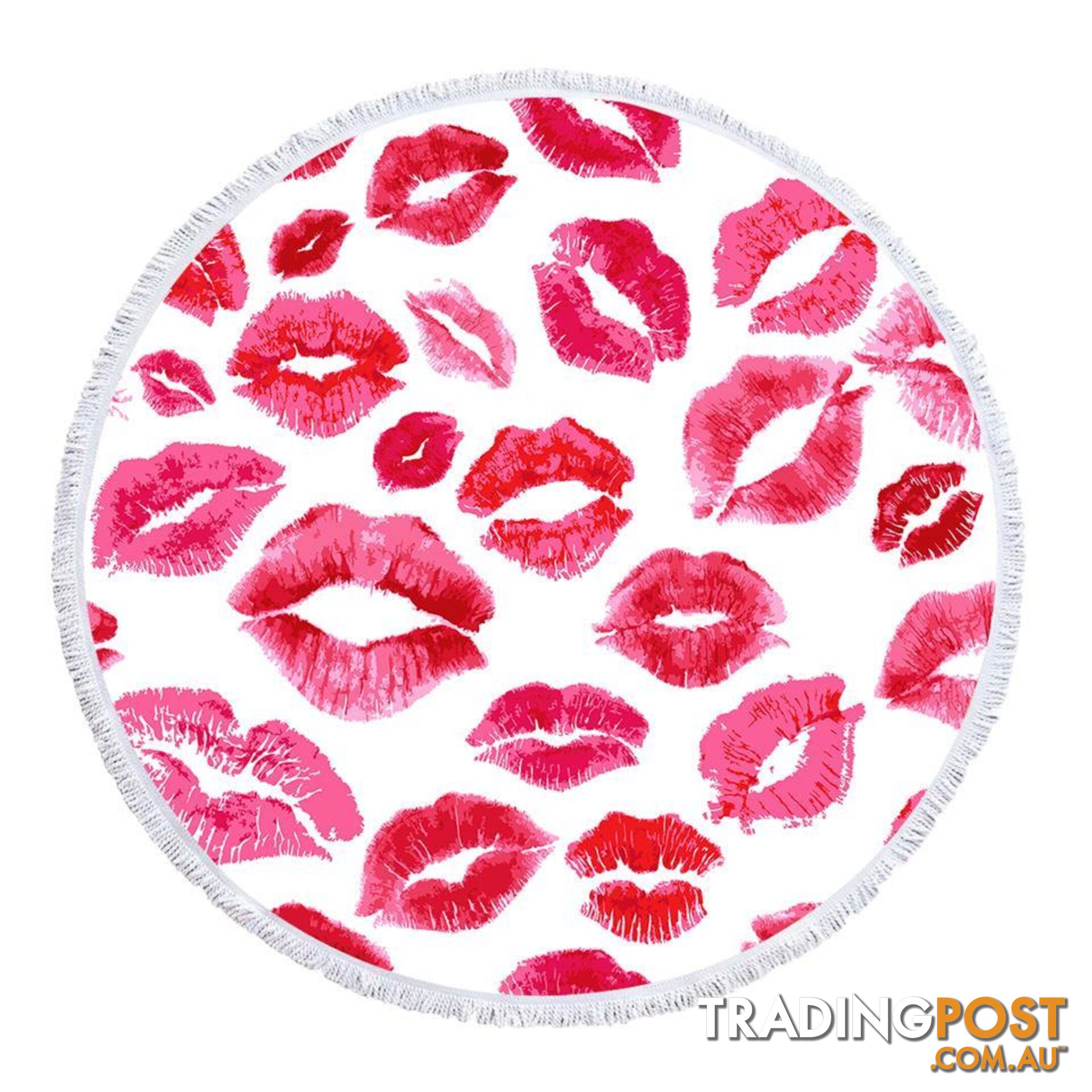 Red Sexy Lipstick Beach Towel - Towel - 7427046342674