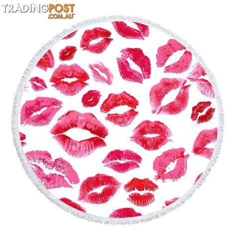 Red Sexy Lipstick Beach Towel - Towel - 7427046342674
