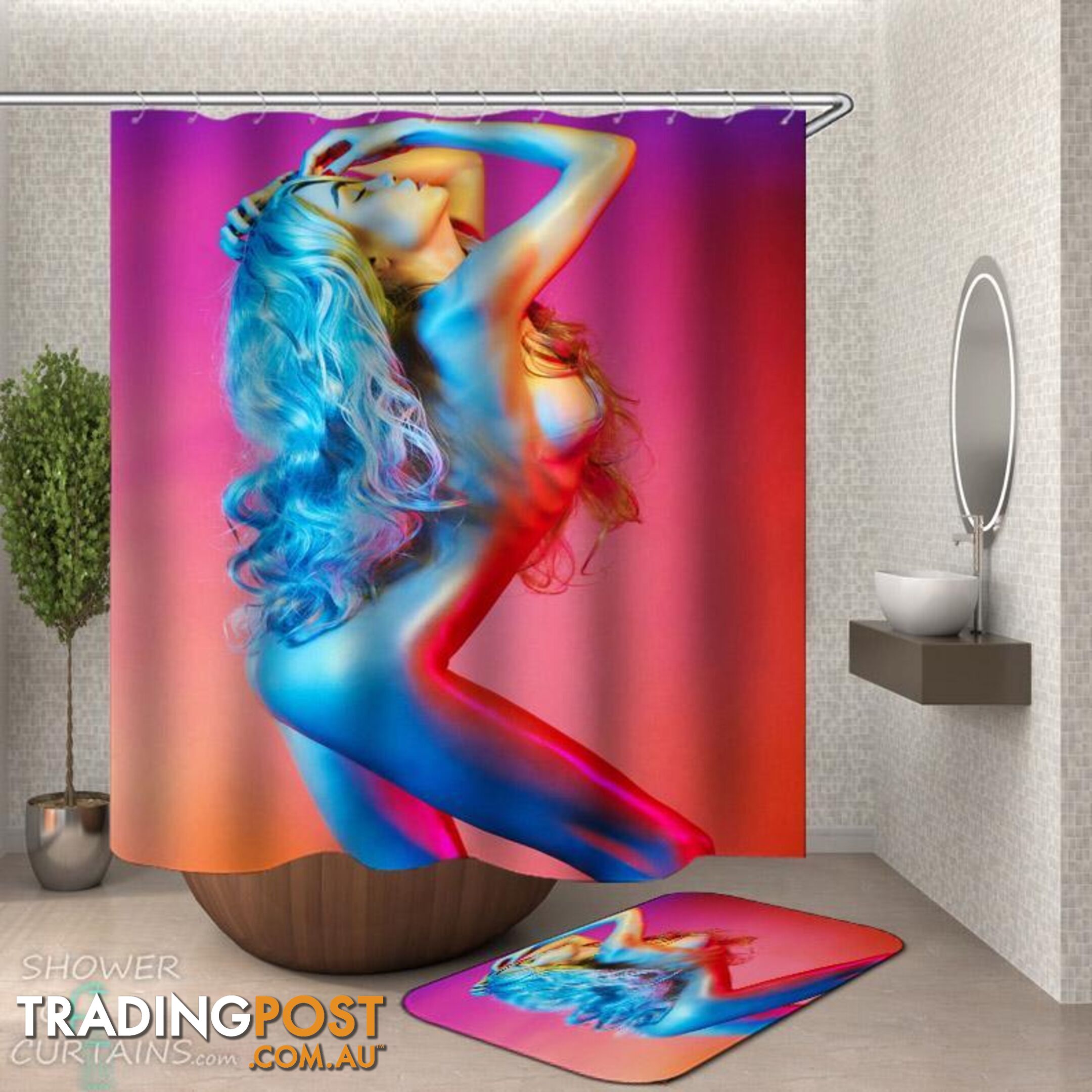 Hot Naked Girl Shower Curtain - Curtain - 7427046299640