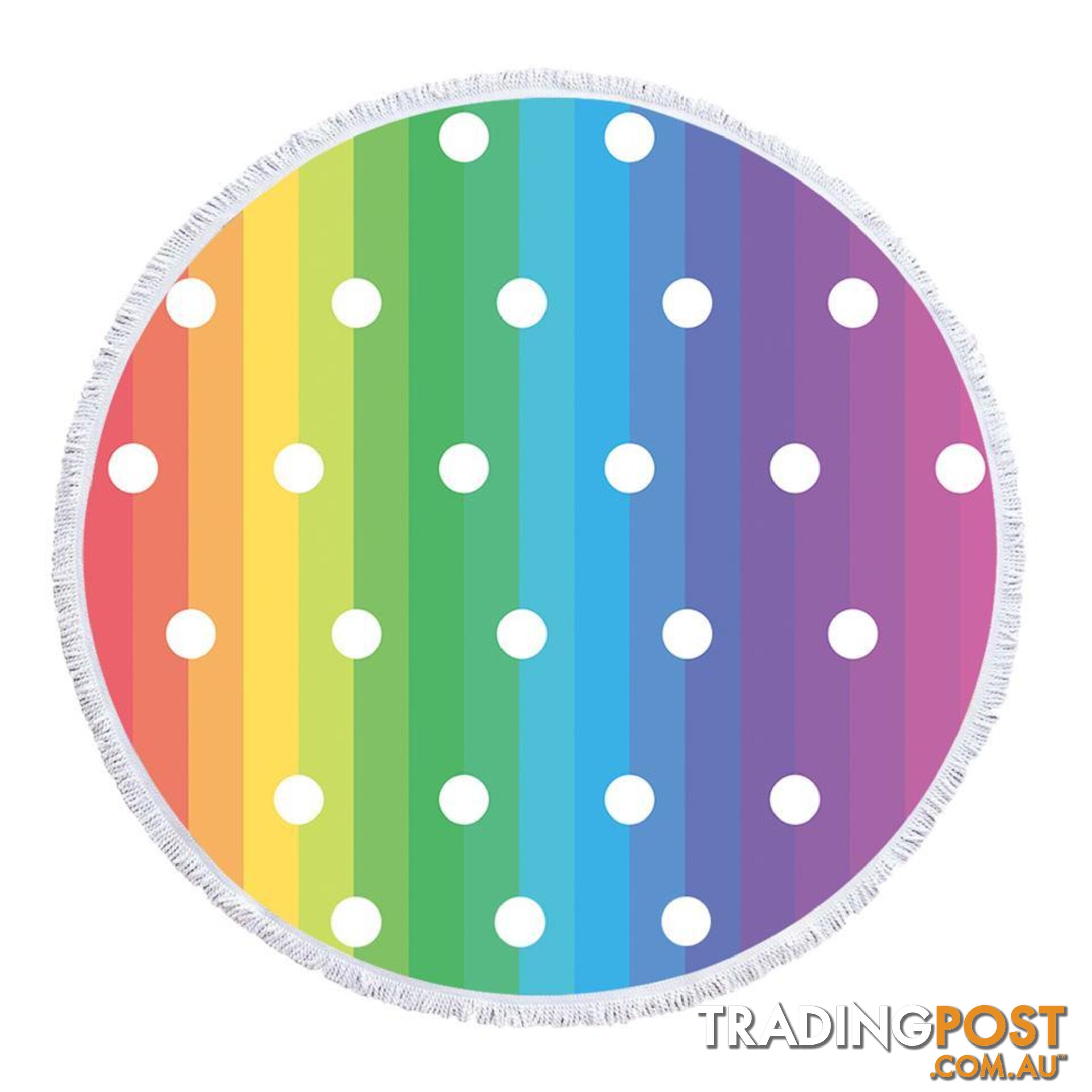 Rainbow Polka Dot Beach Towel - Towel - 7427046334792