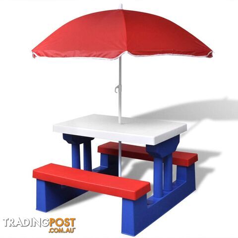 Kids Picnic Table With Umbrella - Unbranded - 9476062036492