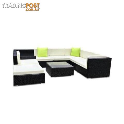 Gardeon 9 Piece Outdoor Furniture Set With Storage Cover - Gardeon - 9350062199480