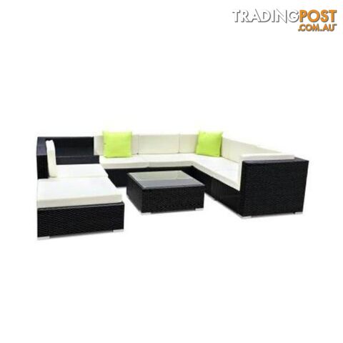 Gardeon 9 Piece Outdoor Furniture Set With Storage Cover - Gardeon - 9350062199480