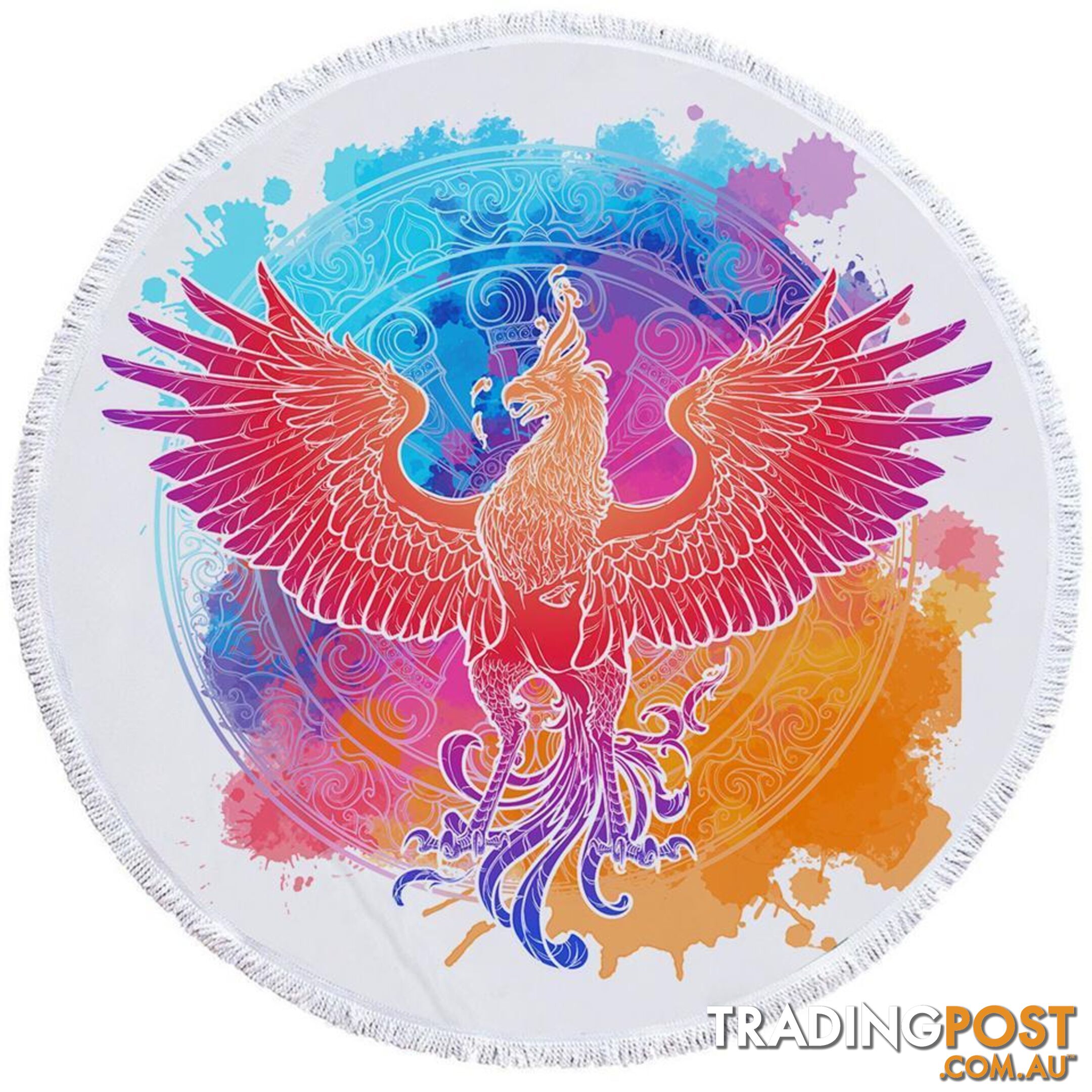 Fire Colors Eagle Beach Towel - Towel - 7427046305990