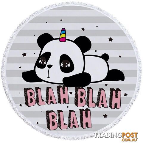 Adorable Unicorn Panda Beach Towel - Towel - 7427046305662