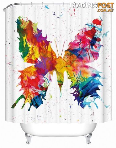 Art Painting Butterfly Shower Curtain - Curtain - 7427005898808