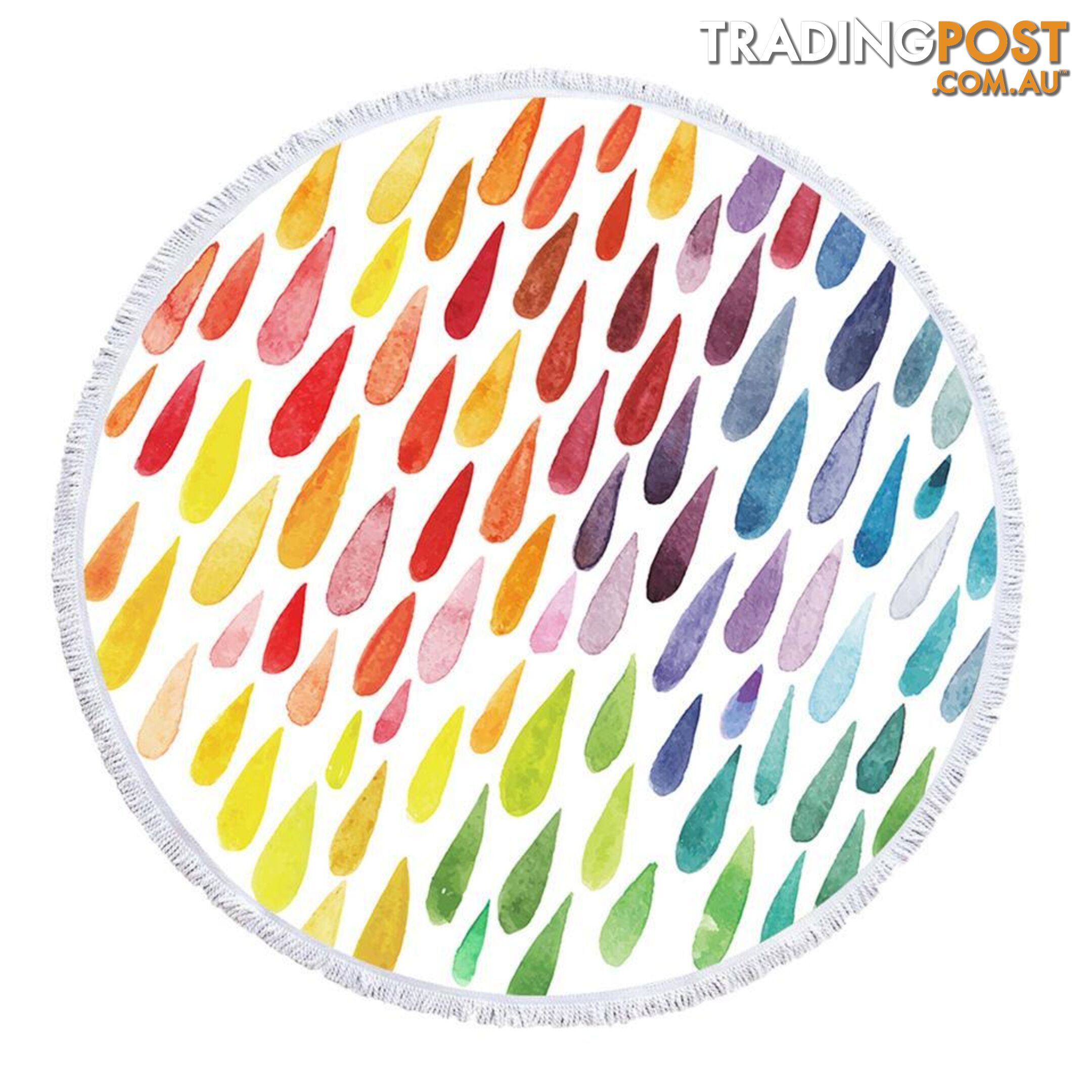 Colorful Rain Drops Beach Towel - Towel - 7427046331319