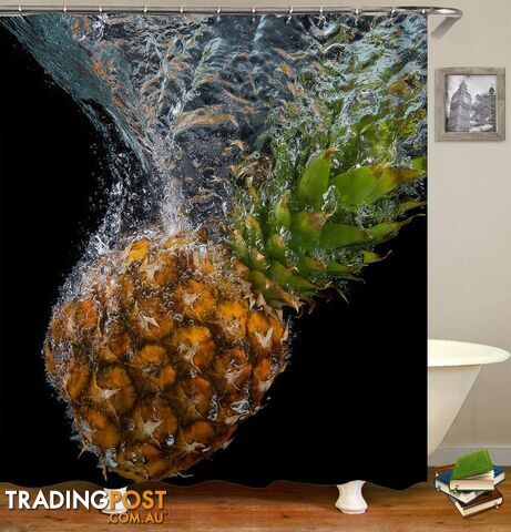Sinking Pineapple Shower Curtain - Curtain - 7427046009959