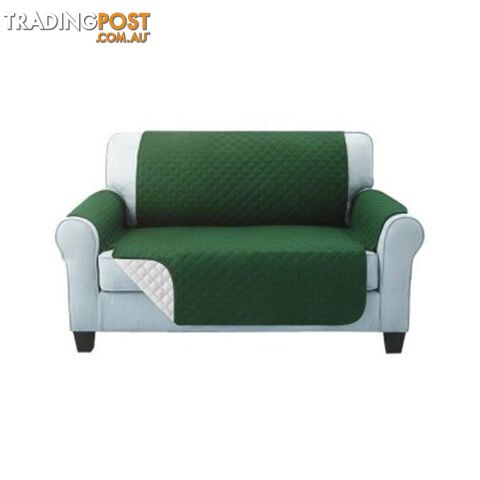 Sofa Cover Quilted Couch Covers Protector Slipcovers 2 Seater Green - Unbranded - 787976647988