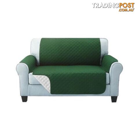 Sofa Cover Quilted Couch Covers Protector Slipcovers 2 Seater Green - Unbranded - 787976647988