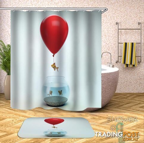 Runaway Fish Shower Curtain - Curtain - 7427046279635