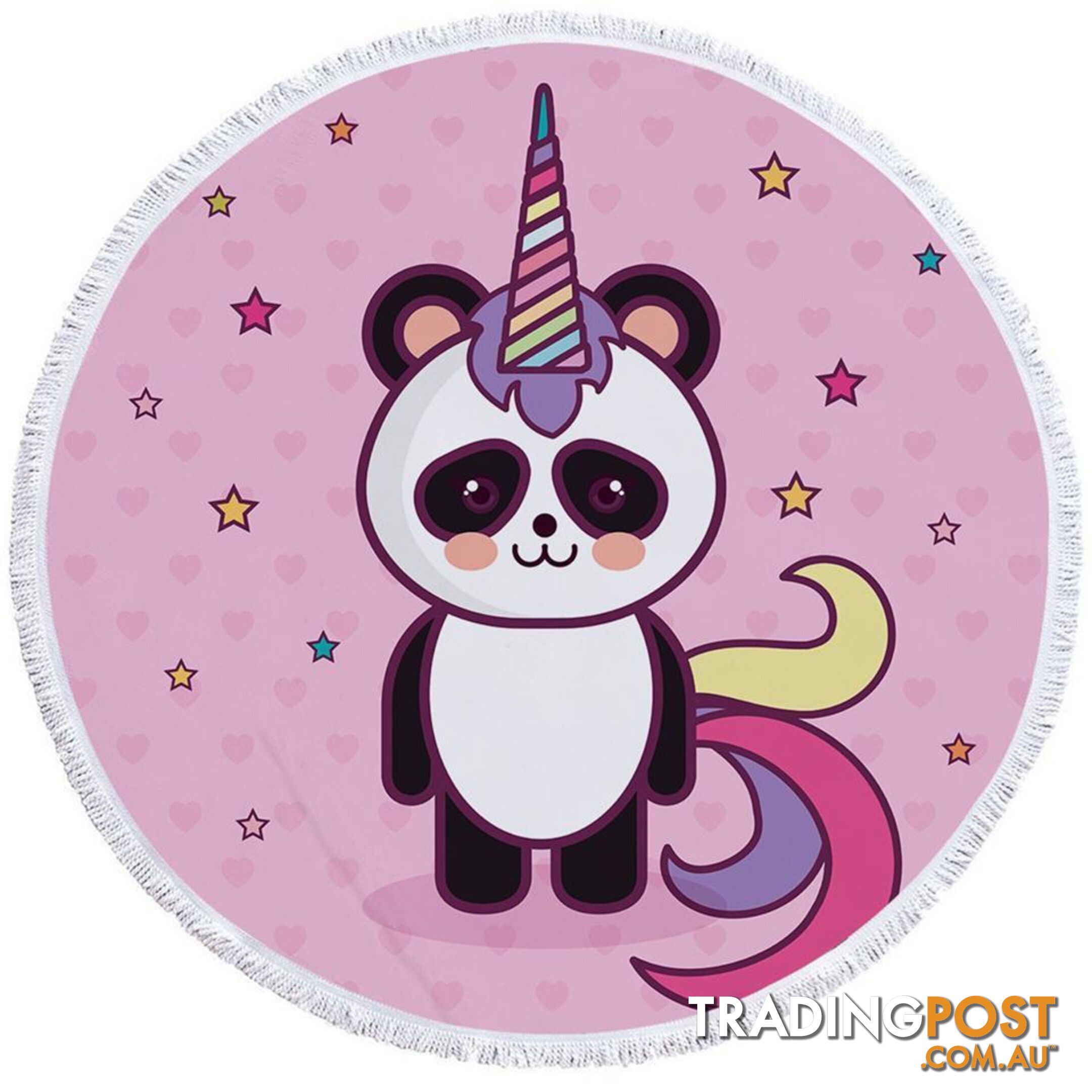 Unicorn Panda Beach Towel - Towel - 7427046305624