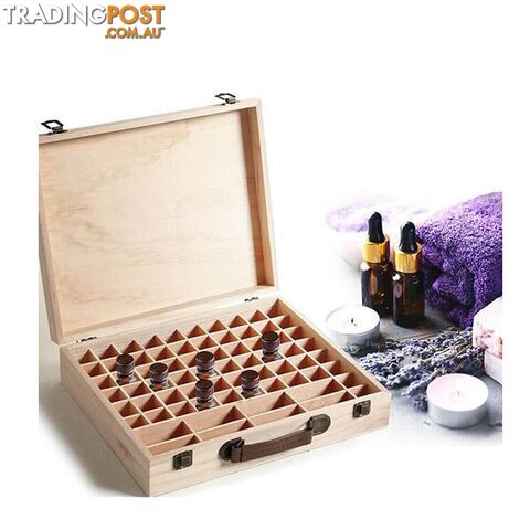 Essential Oil Storage Box Wooden 70 Slots Aromatherapy Container Organiser - Unbranded - 787976597832