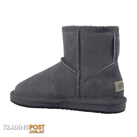 Auzland Classic Leather Water Resistant Mini Ugg Boot Grey - AUZLAND - 822427510388