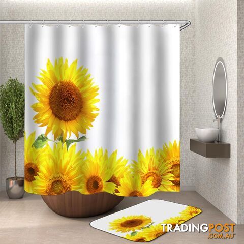 Sunflower Shower Curtain - Curtain - 7427046110440