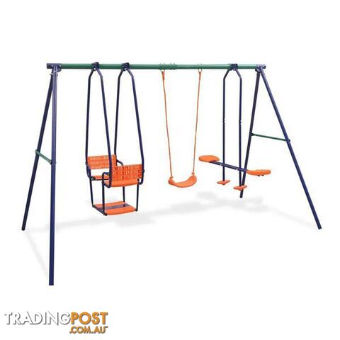 Swing Set With 5 Seats Orange - Unbranded - 8718475571131