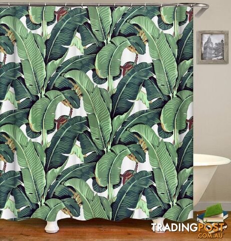 Banana Leaf Painting Shower Curtain - Curtain - 7427045916814