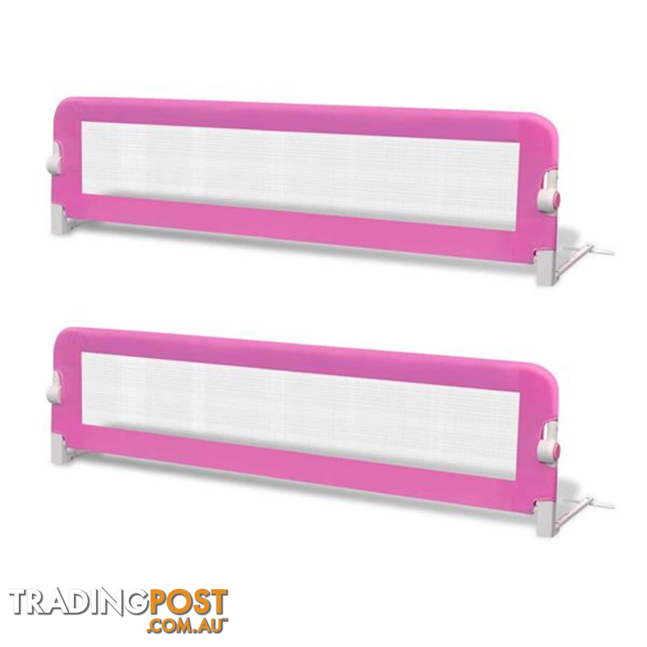 Toddler Safety Bed Rail 2 Pcs Pink 150X42 Cm - Bed Rail - 7427046167970