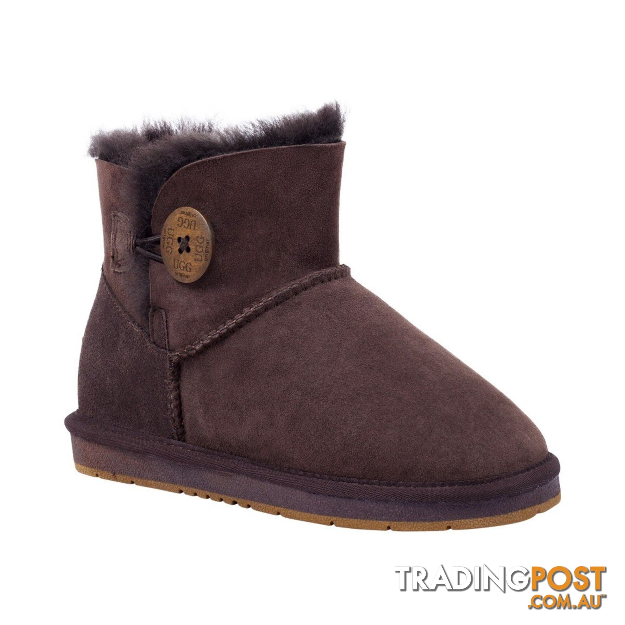 UGGS Mini Button Sheepskin Clove 5883 Unisex Chocolate - UGG - 822427509375