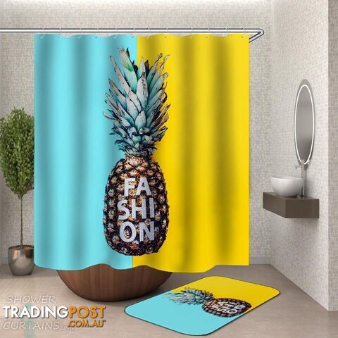 Fashion Pineapple Shower Curtain - Curtain - 7427046300933