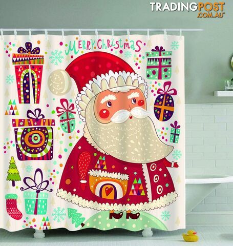 Colorful Santa Claus Shower Curtain - Curtain - 7427046020671