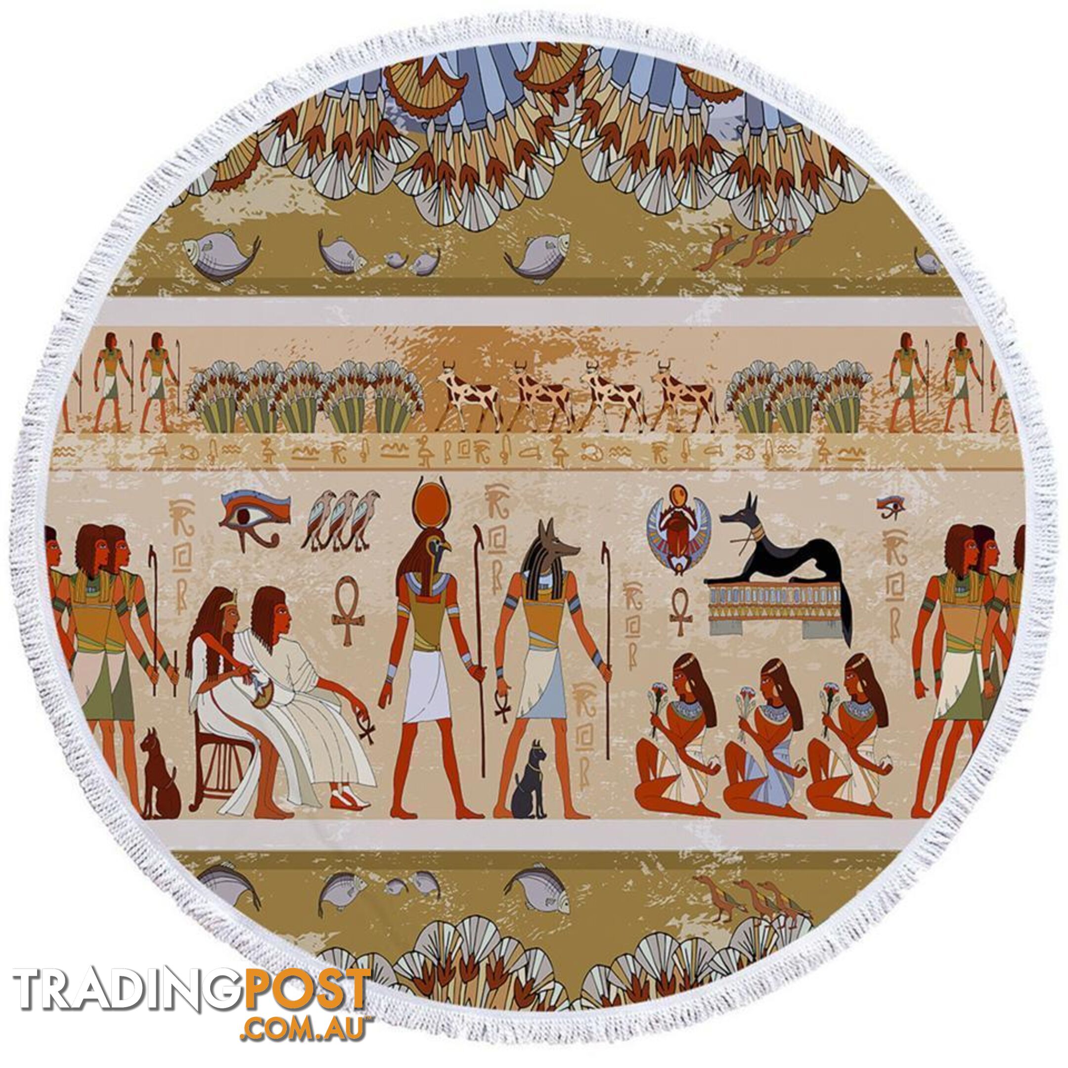 Ancient Egyptian Art Beach Towel - Towel - 7427046322966