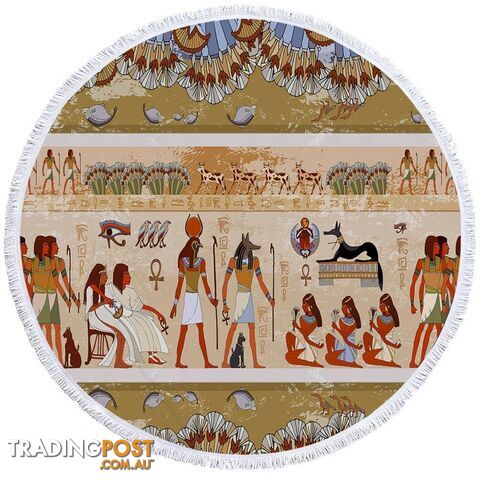 Ancient Egyptian Art Beach Towel - Towel - 7427046322966