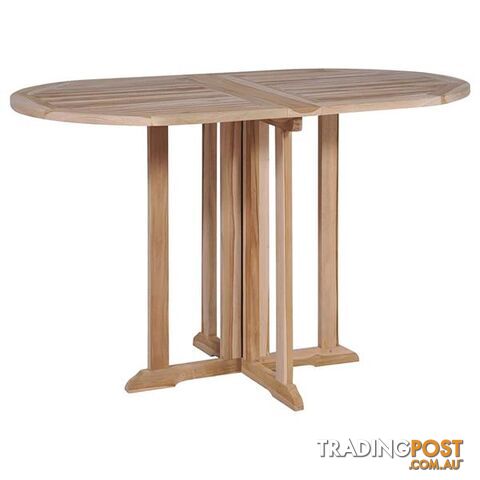 Folding Butterfly Dining Table Solid Teak 120X70X75 Cm - Unbranded - 7427046257558