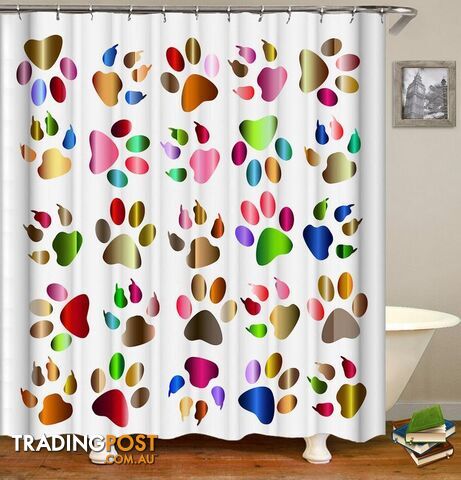 Multicolored Paws And Claws Shower Curtain - Curtain - 7427045925687