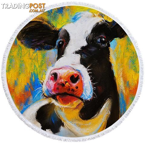 Art Painting Cow Beach Towel - Towel - 7427046305471