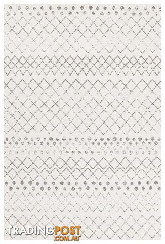 Oasis Selma White Grey Tribal Rug - Unbranded - 9375321846080