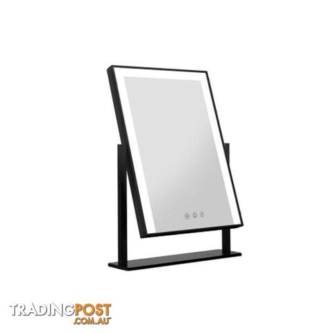 Led Makeup Mirror Hollywood Standing Mirror Tabletop Vanity Black - Embellir - 9350062279120