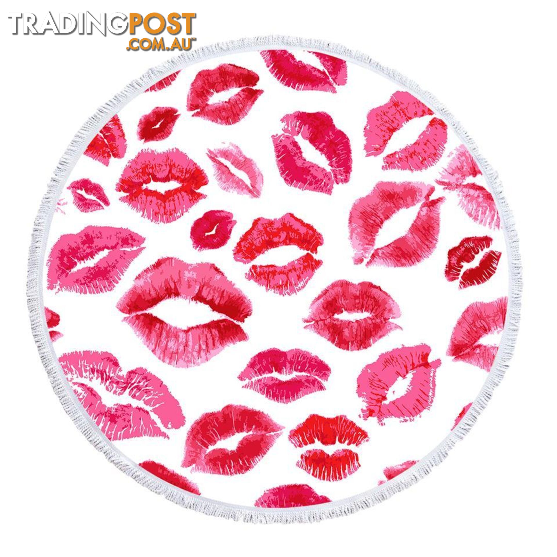 Red Sexy Lipstick Beach Towel - Towel - 7427046342650