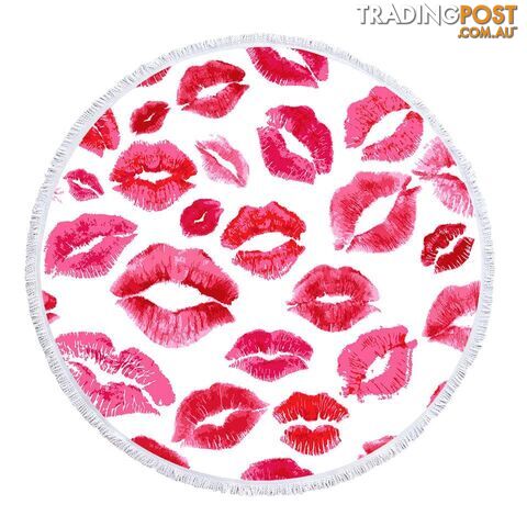 Red Sexy Lipstick Beach Towel - Towel - 7427046342650