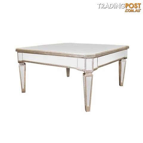 Mirrored Coffee Table Antique Ribbed Square - Coffee Table - 7427046210997