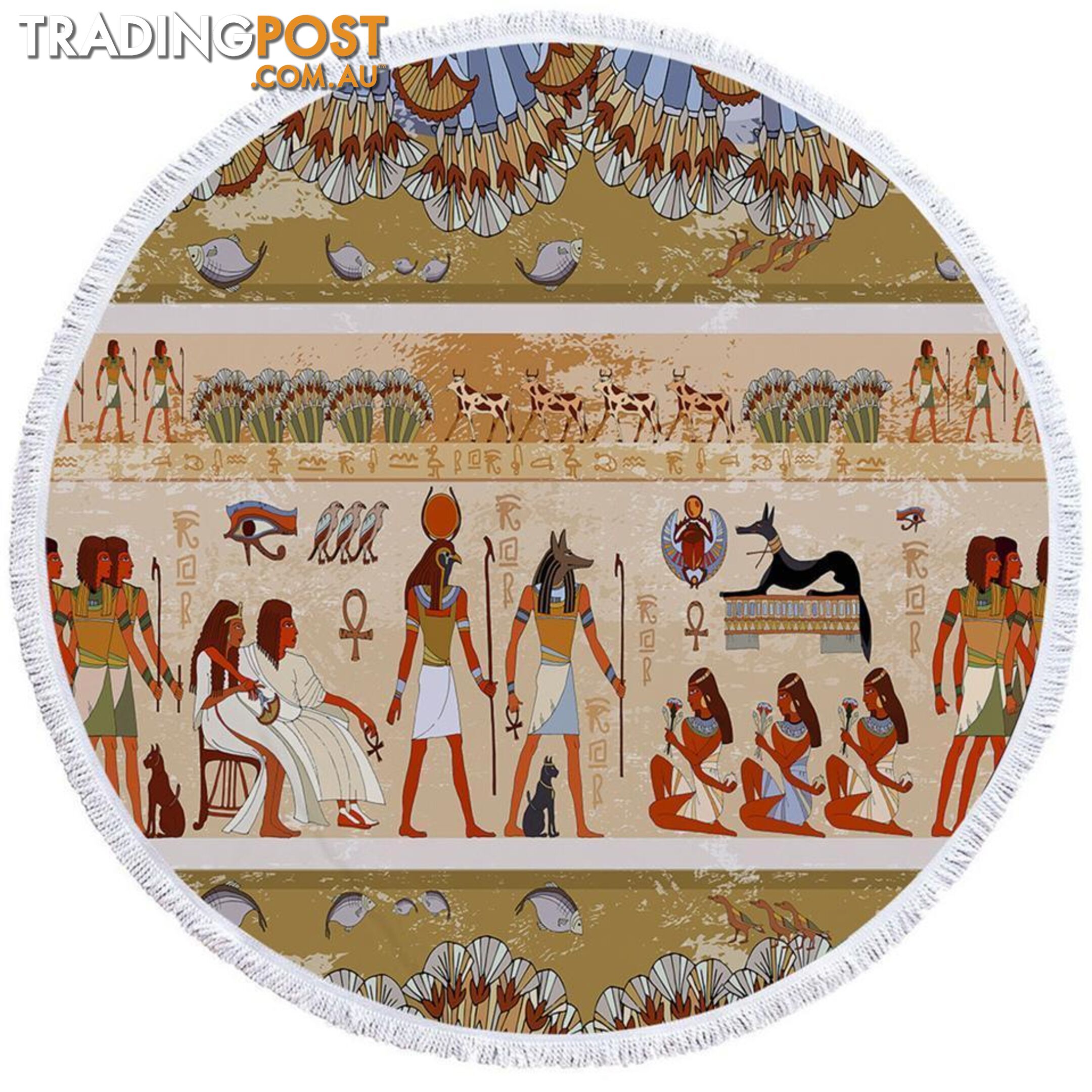 Ancient Egyptian Art Beach Towel - Towel - 7427046322973