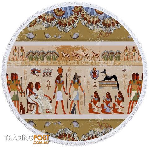 Ancient Egyptian Art Beach Towel - Towel - 7427046322973