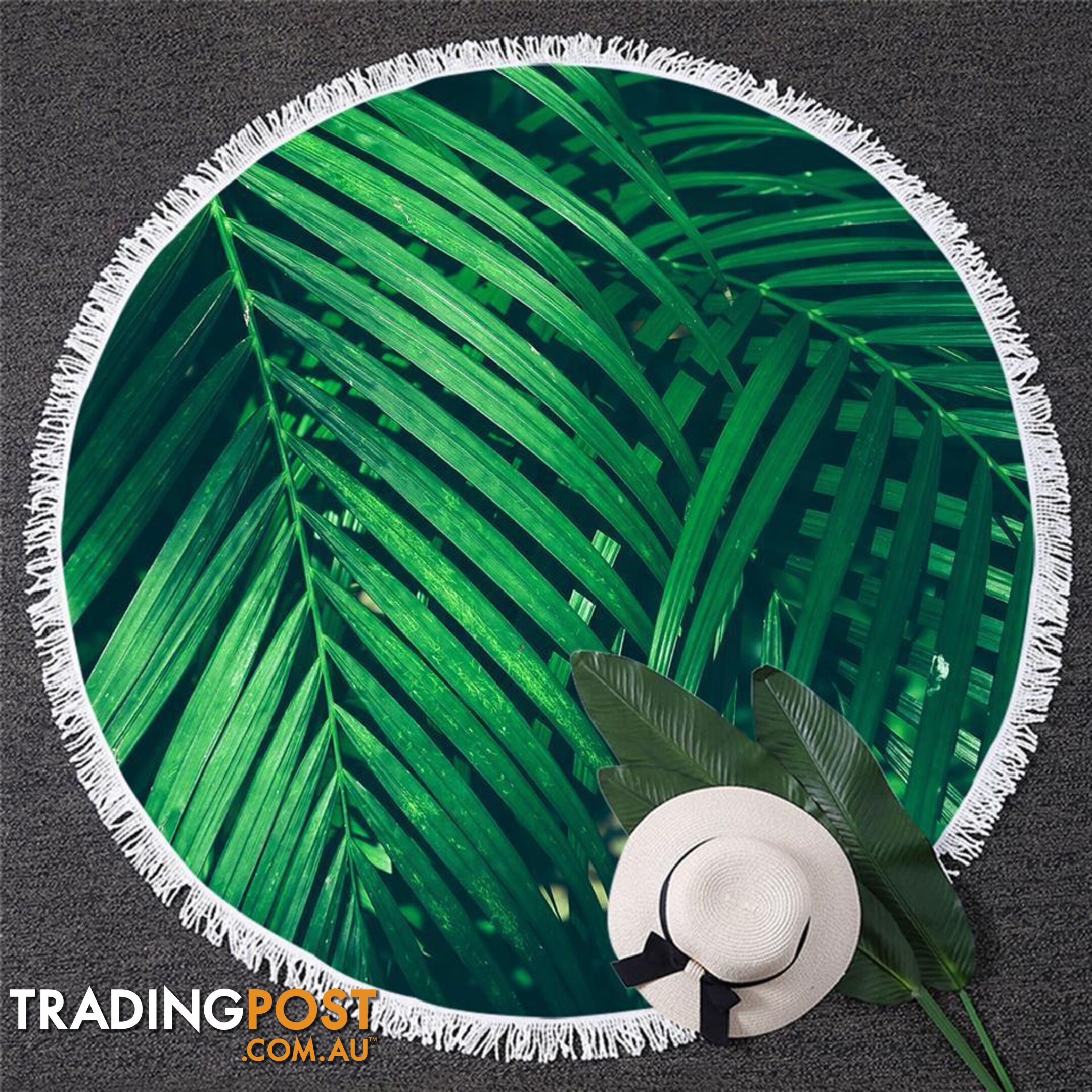 Palm Tree Leaves Beach Towel - Towel - 7427046333924