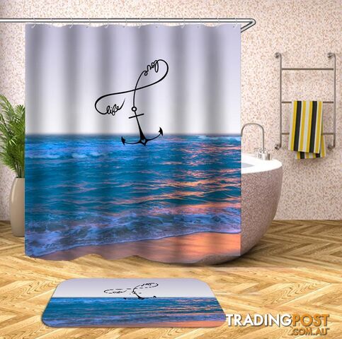 Anchor The Beach Life Shower Curtain - Curtain - 7427045931510