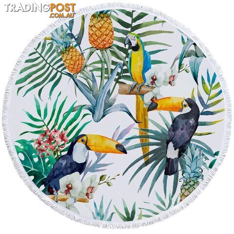 Tropical Toucans Beach Towel - Towel - 7427046320665