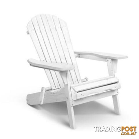 Gardeon Foldable Adirondack Chair White - Gardeon - 9350062158791