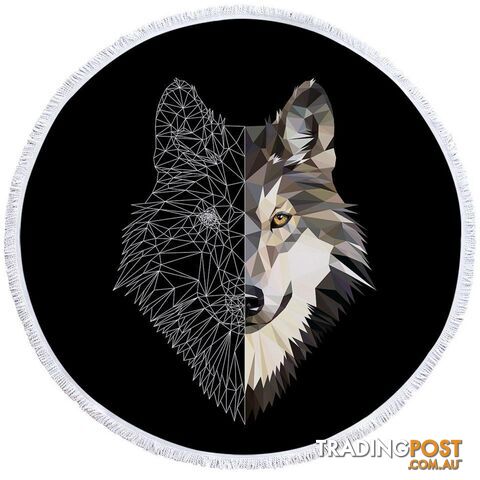 Artistic Wolf Beach Towel - Towel - 7427046309370